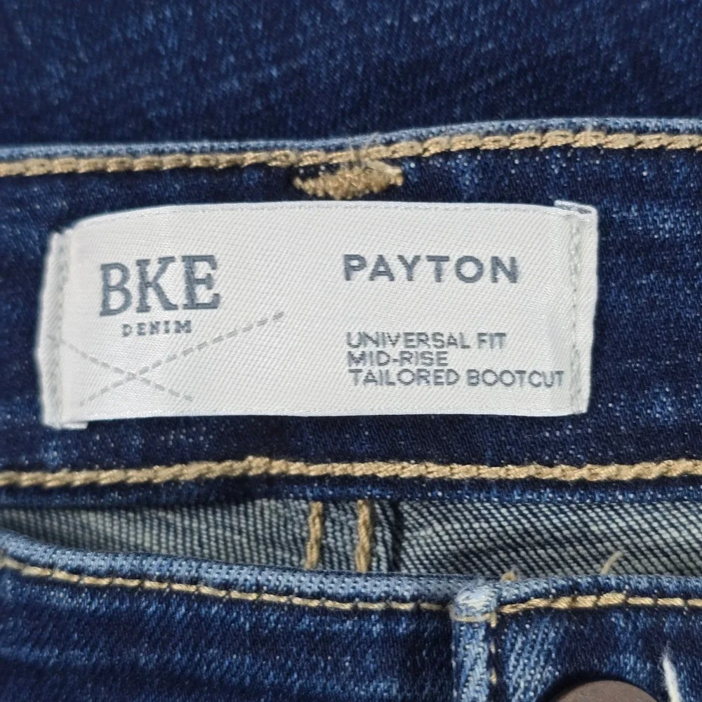 BKE Payton Mid Rise Tailored Bootcut Jeans Dark Wash ABK2169S 31x29.5